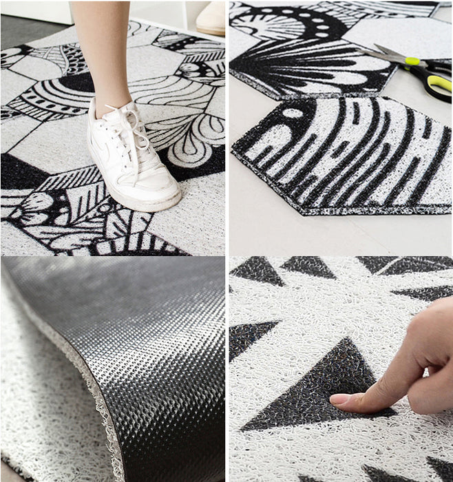 Feblilac Irregular Manga Forest PVC Coil Door Mat