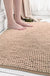 Feblilac Solid Large Particles Plush Chenille Bath Mat