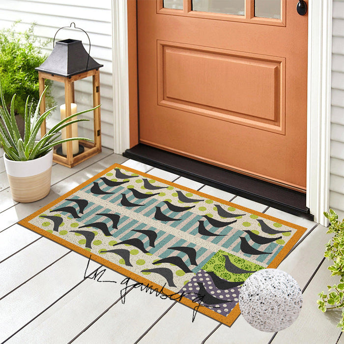 Feblilac Bird Reflections PVC Coil Door Mat by Liz Gamberg Studio from US