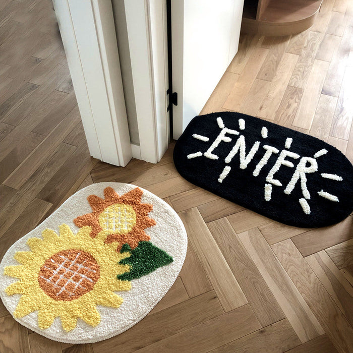 Feblilac Sun and Sunflower Bath Mat