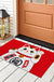 Feblilac Red Lucky Cat PVC Coil Door Mat