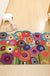 Feblilac Irregular Colorful Flowers PVC Coil Door Mat