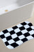 Feblilac Irregular Checkerboard Tufted Bath Mat