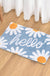 Blue Hello Daisy Bath Mat, Flower Floral Bathroom Rug, Soft Plush Water-Absorbent Mat, 40x60cm or 16x24 inches