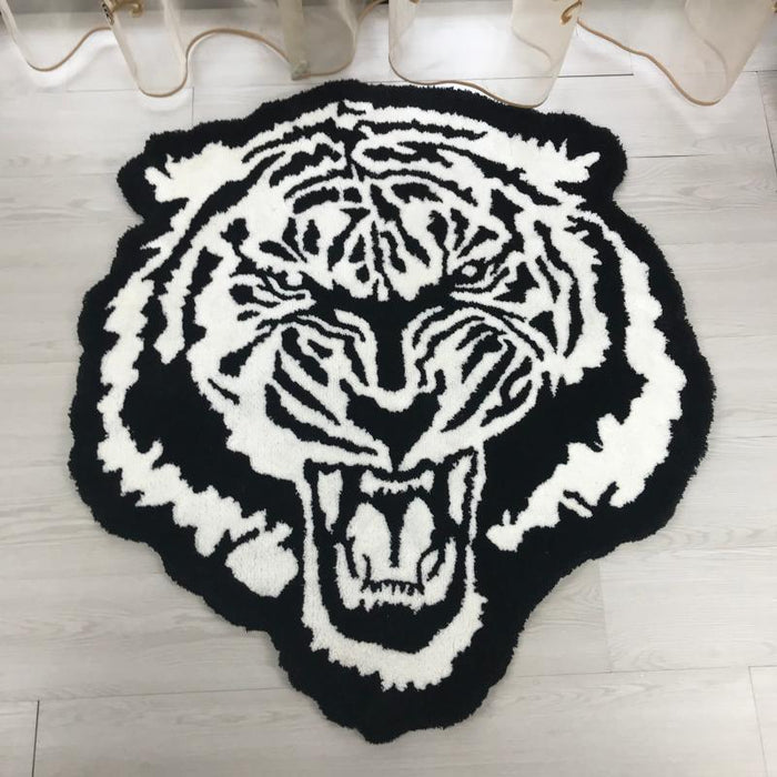 Feblilac Cute Tiger Tufted Bath Mat