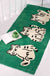 Three Cute Little Tiger Green Bedroom Mat