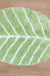 Feblilac Soft Green Leaves Bathroom Rug