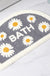 Feblilac Semicircle Daisy Tufted Bath Mat