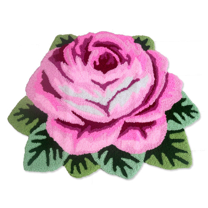 Feblilac Pink Rose Tufted Bathmat