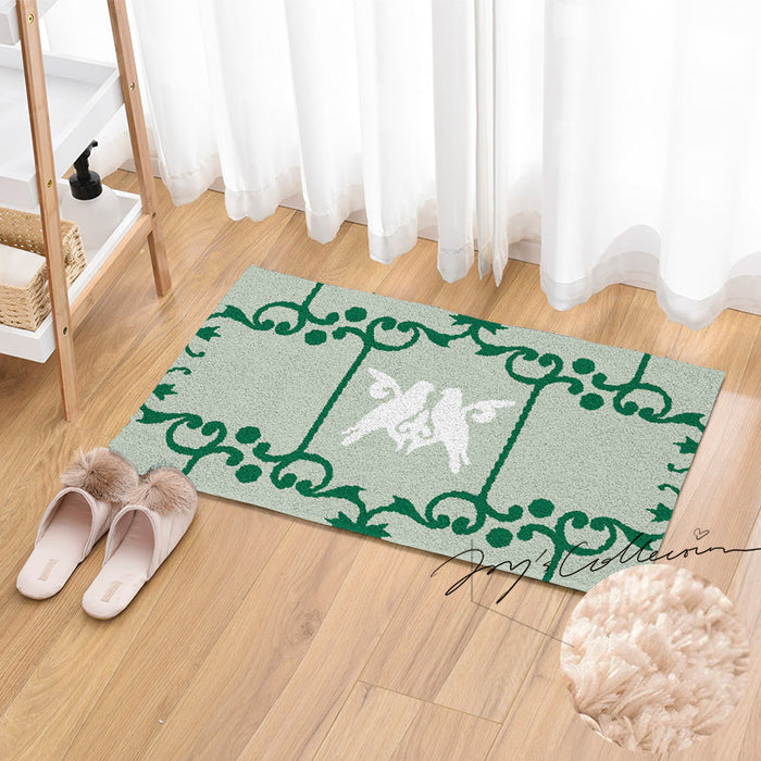 Feblilac Baroque Pigeon Tufted Bath Mat