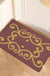 Feblilac Red Background Baroque Pattern Nylon Door Mat