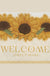 Feblilac Warm Rectangular Big Sunflower Garden PVC Coil Door Mat