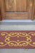 Feblilac Red Background Baroque Pattern PVC Coil Door Mat