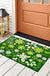 Feblilac Green Flowers PVC Coil Door Mat