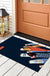 Feblilac Colorful Koi Flags PVC Coil Door Mat