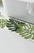 Feblilac Green Monstera Leaves Runner Mat, Tufted Mat for Bedroom or Bathroom, 19.7"x47.2"