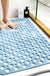 Feblilac TPE Blue/Grey/Khaki/White Drain Holes and Suction Cups Antiskid Tub Rug, Bathtub Mats