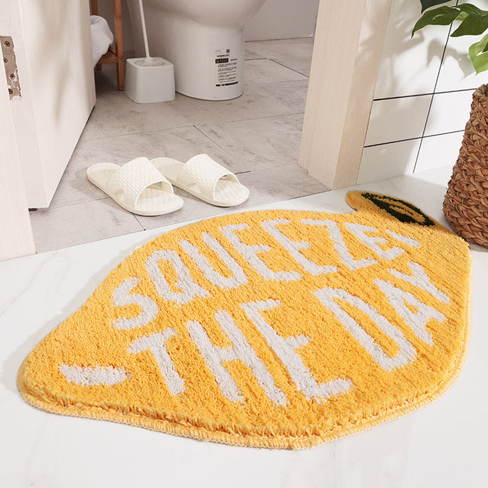 Feblilac Yellow Lemon Bath Mat 18"x30" or 46x76cm