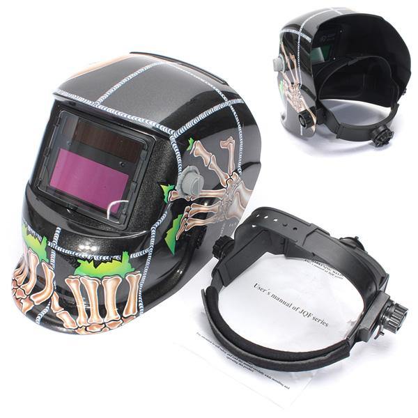 Skull Solar Auto Darkening Arc Tig Mig Welding Grinding Helmet Welder Mask