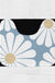 Feblilac Blue Background Daisy U-Shaped Tufted Bath Mat