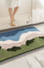 Feblilac Grass White Clouds Sky Bath Mat Rug