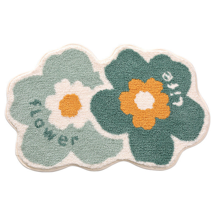 Feblilac Flower Tufted Bath Mat