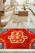 Feblilac Chinese Festive Red PVC Coil Door Mat