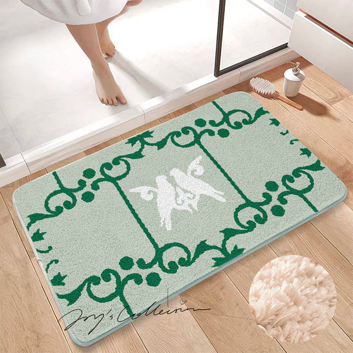 Feblilac Baroque Pigeon Tufted Bath Mat