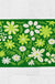 Feblilac Green Flowers Tufted Bath Mat