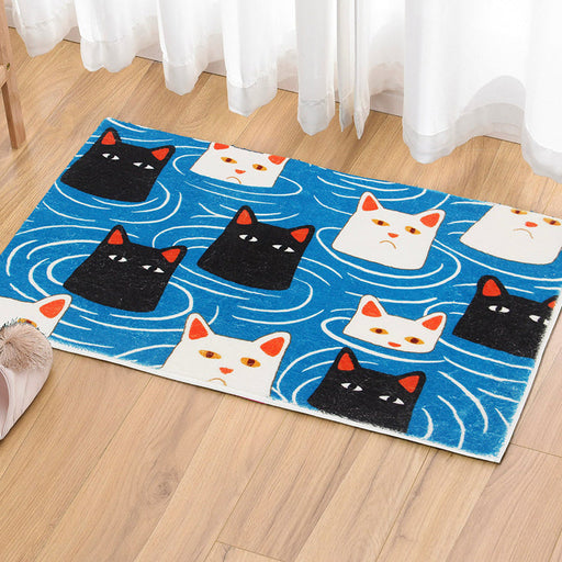 Cat in Water Bath Mat