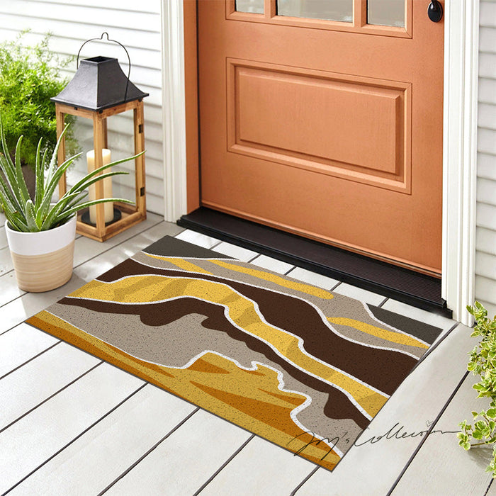 Feblilac Brown The Mountains PVC Coil Door Mat