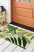 Feblilac Green Tropical Plant Leaves PVC Coil Door Mat @Frank's design