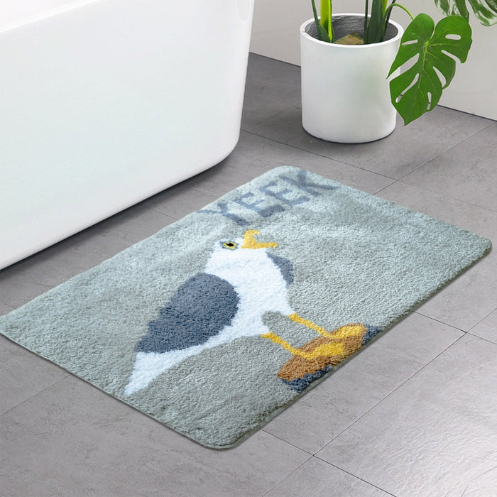 Feblilac YEEK Seagull Tufted Bath Mat