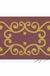 Feblilac Red Background Baroque Pattern PVC Coil Door Mat