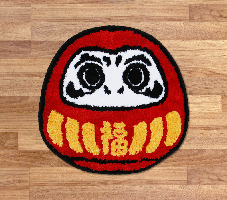 Cute Red Bodhidharma Bath Mat