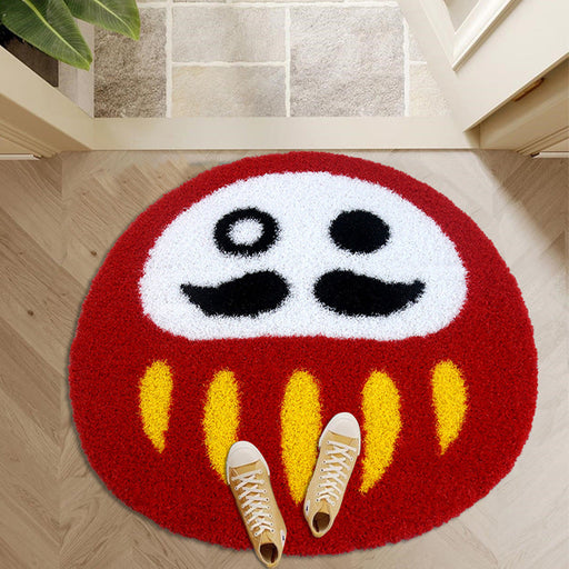 Feblilac Japanese Style Red Daruma Bathmat Area Rug 31.5"x30.7" or 80cmx78cm