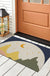 Feblilac Brown Background Moon Mountains PVC Coil Door Mat