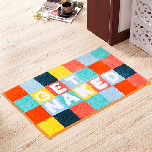 Feblilace Get Naked Checkerboard Bath Mat 20"x31"