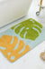 Feblilac Colorful Banana Leaves Tufted Bath Mat