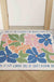 Blue and Pink Flower Garden Door Mat