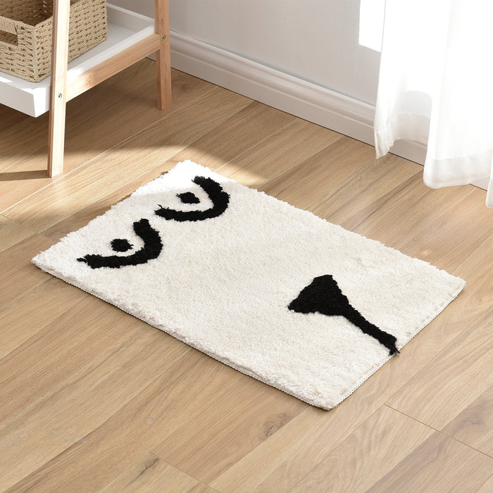 Black and White Get Naked Bath Mat 15″x23″, 40x60cm Clearance Sale