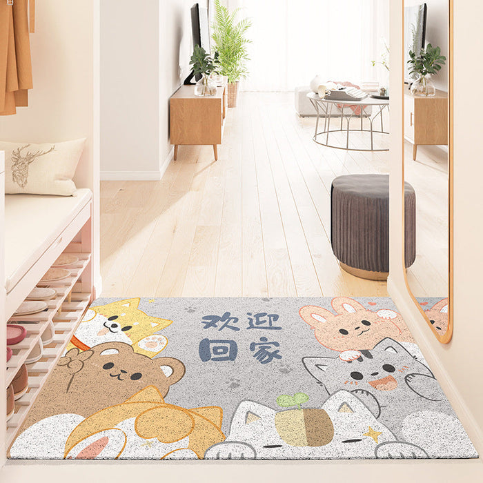 Feblilac Cats Welcomes Home PVC Coil Door Mat