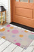 Feblilac Pink Polka Dots Geometric PVC Coil Door Mat