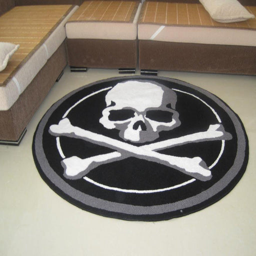 Feblilac Halloween Skull Tufted Bath Mat