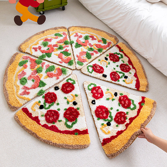 Feblilac Cute Fun Pizza Rug Bath Mat