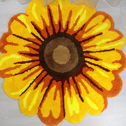 Feblilac Yellow/Red/Blue/Purple/Pink Sunflower Area Mat Bath Mat