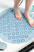 Feblilac TPE Blue/Green/Pink/Grey Drain Holes and Suction Cups Tub Rug, Anti Slip Massage Bathtub Mats