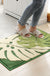 Feblilac Brown Leaves Bath Mat, Floral Bathroom Rugs Mat