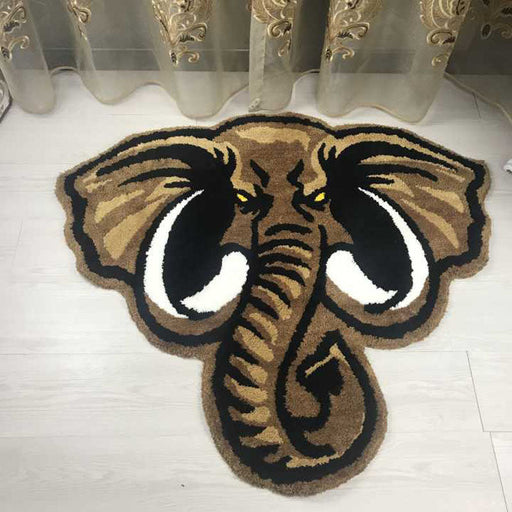 Feblilac Cute Elephant Tufted Bath Mat