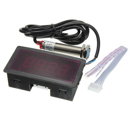 Red LED Tachometer RPM Speed Meter with Proximity Switch Sensor NPN